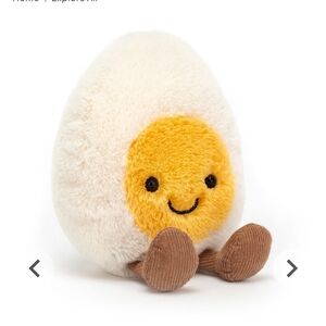 Jellycat Egg Plush with Cream and Yellow